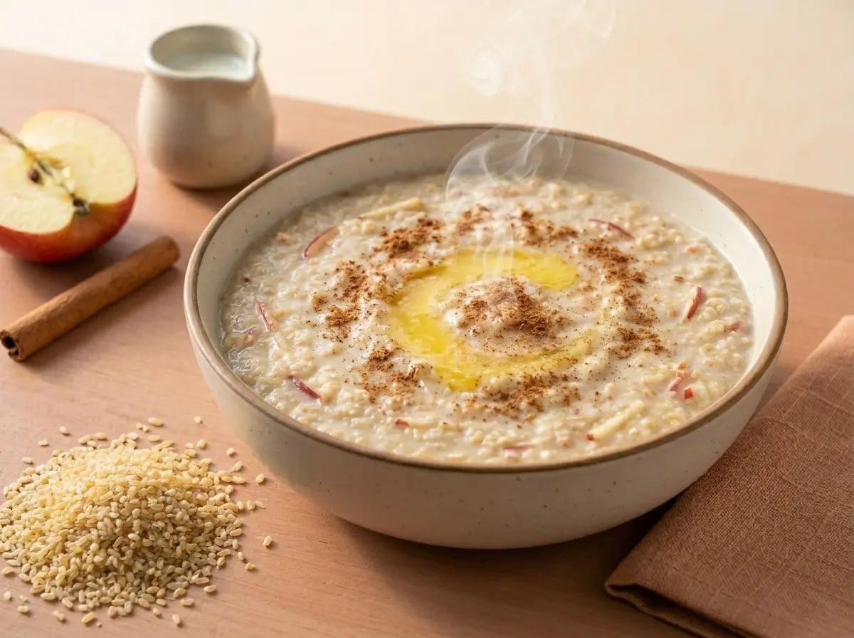 Apple-cinnamon soft daliya — the naturally sweet dinner a picky toddler says yes to (1–2 years)