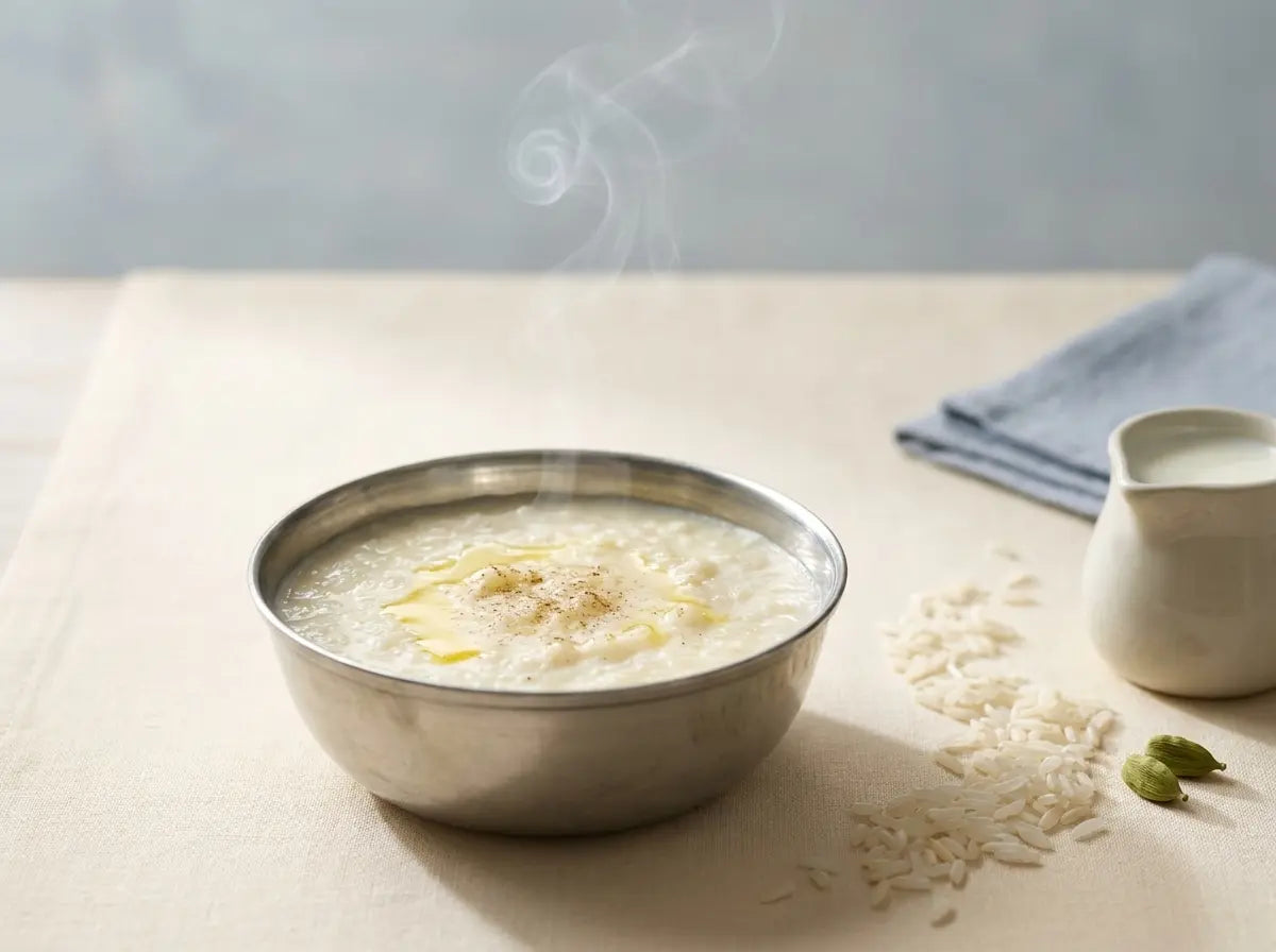 Cardamom milk & soft rice — the gentlest bedtime dinner to settle a baby (6–12 months)