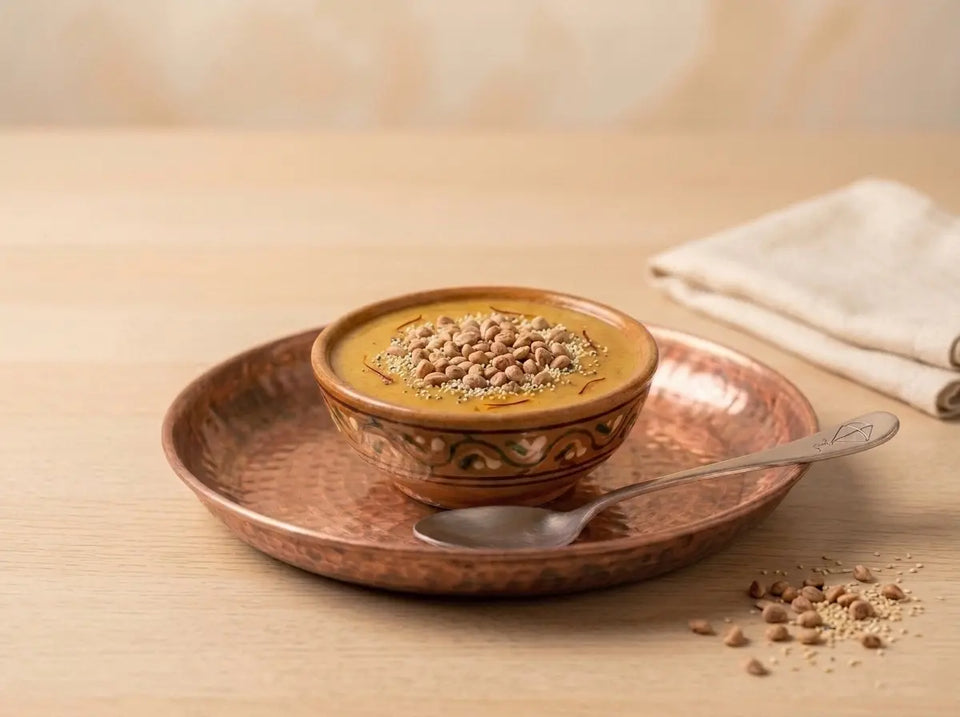 Ragi-almond porridge with saffron — the immunity bowl for the 9–12 month baby's first winter