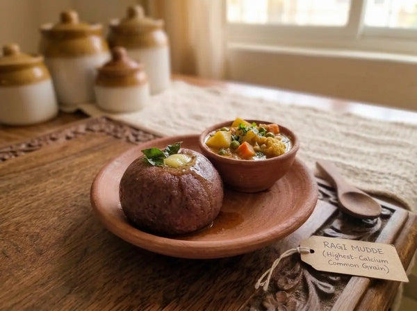 Ragi mudde — Karnataka's soft calcium ball for the milk-refusing toddler (1–2 years)