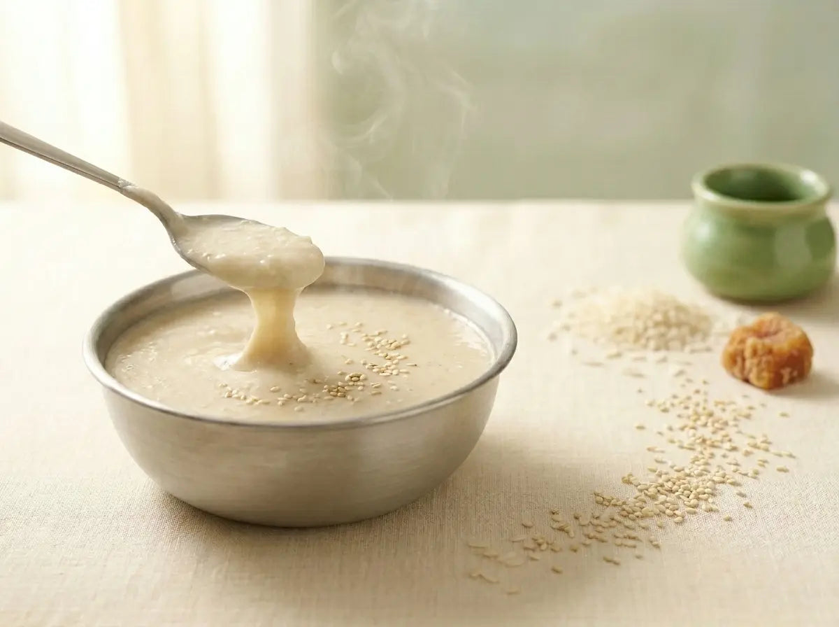 Sesame & rice soft kheer-porridge — a tiny calcium treasure for growing bones (1–2 years)