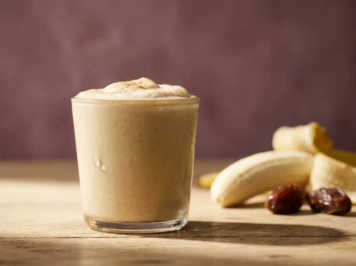 Banana-date milkshake — gentle healthy calories for the slow-to-gain toddler (1–2 years)