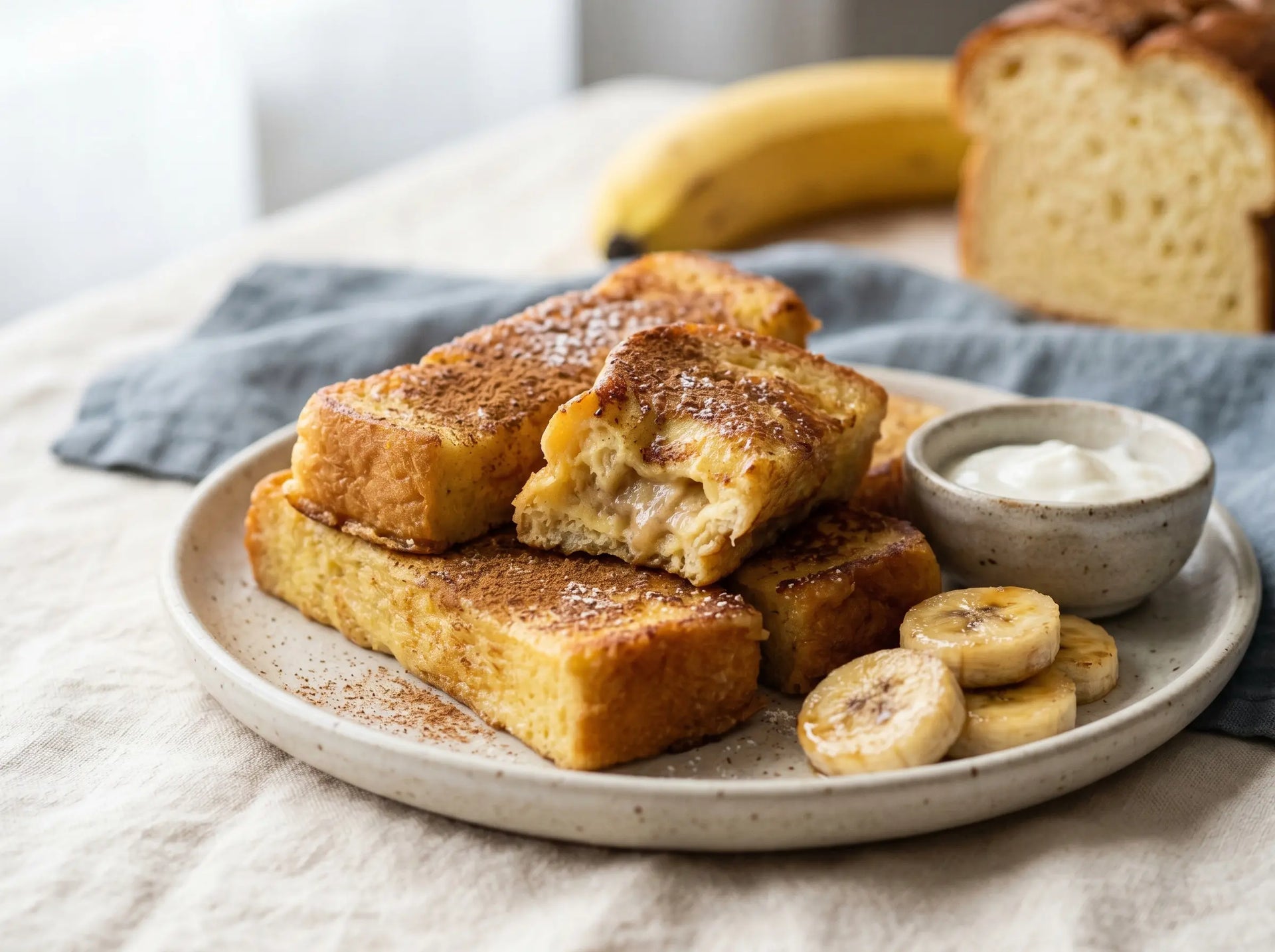 Banana French toast fingers — sweet soft sticks that sneak in egg (1–2 years)