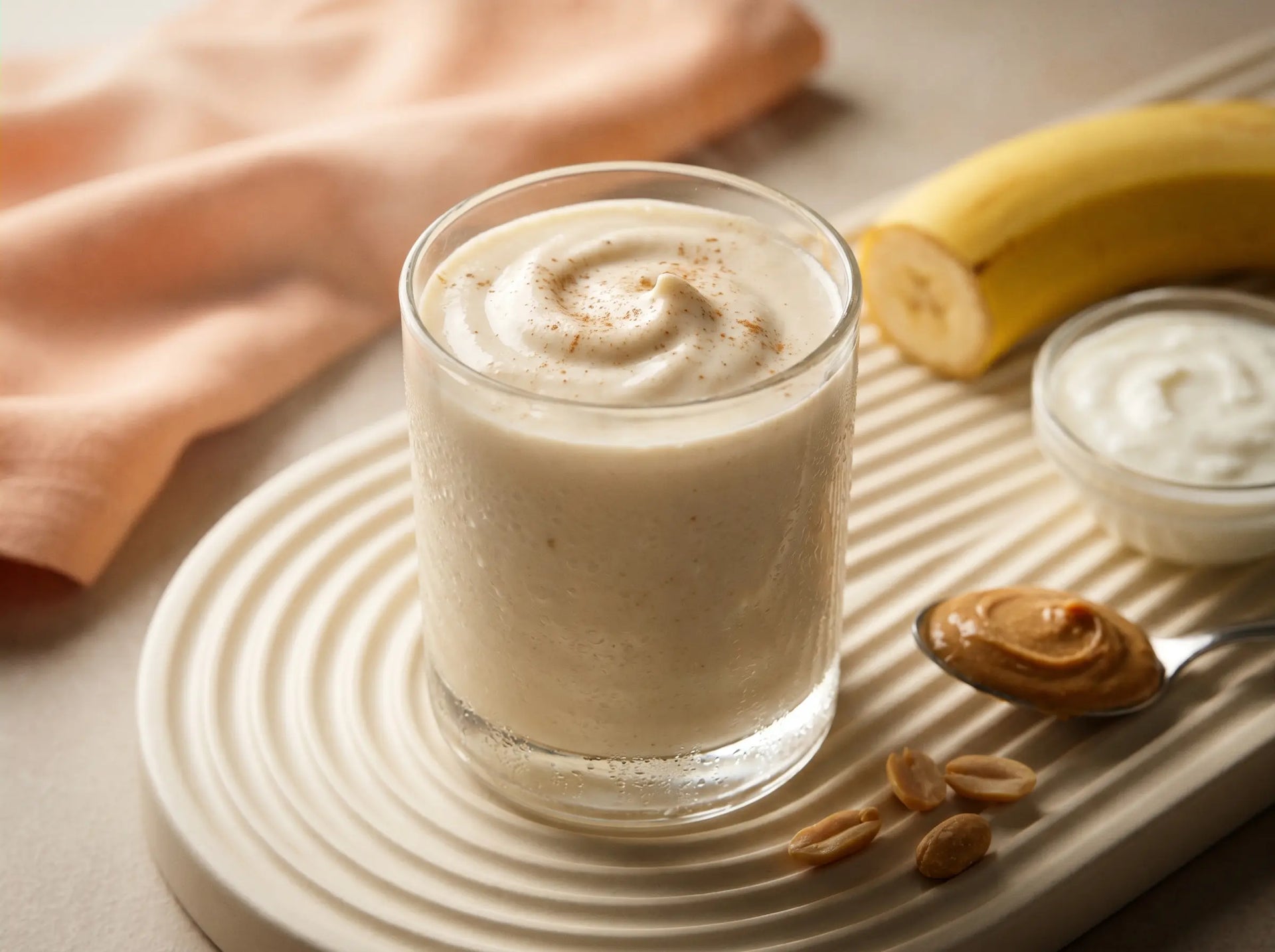 Thick banana & peanut lassi — calories your child can sip for healthy weight gain (1–2 years)