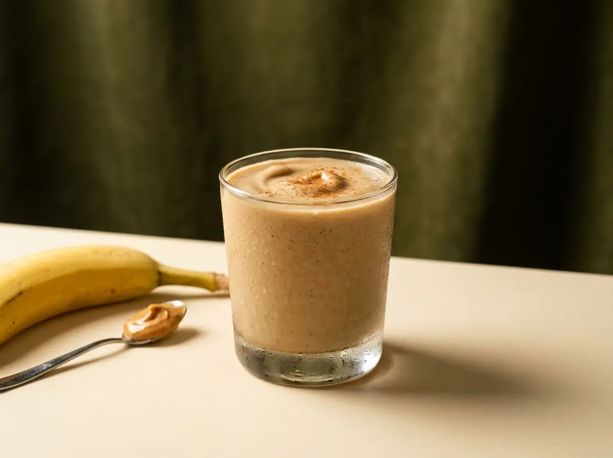 Banana-peanut smoothie — thick protein fuel for brain and play (2–5 years)