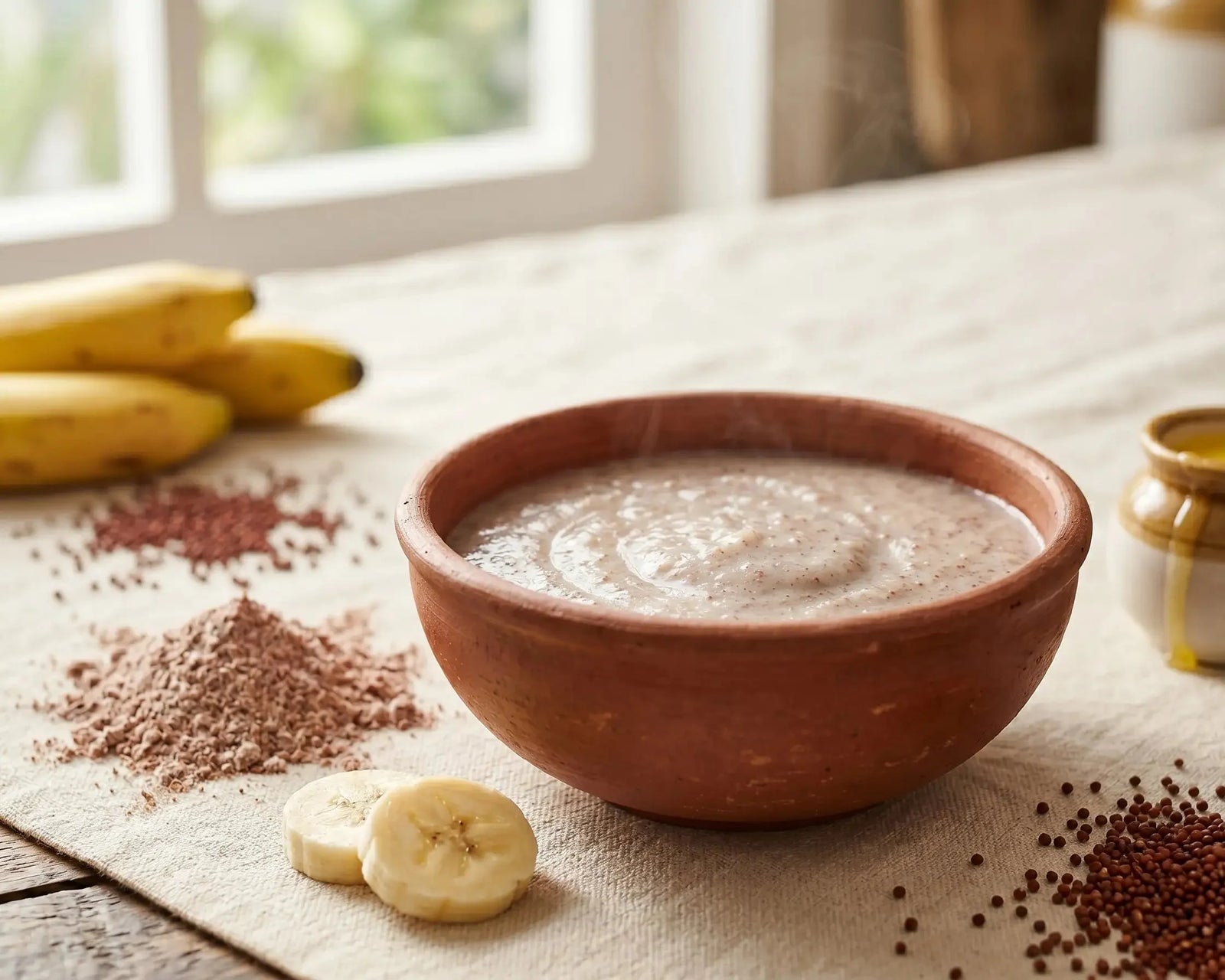 Ragi & banana porridge — a first food for strong bones
