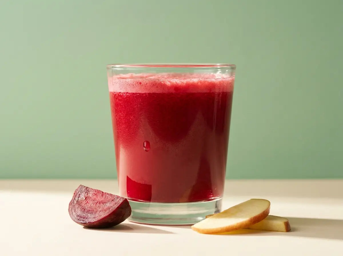 Beetroot-apple juice — a ruby-red iron and energy sip (1–2 years)