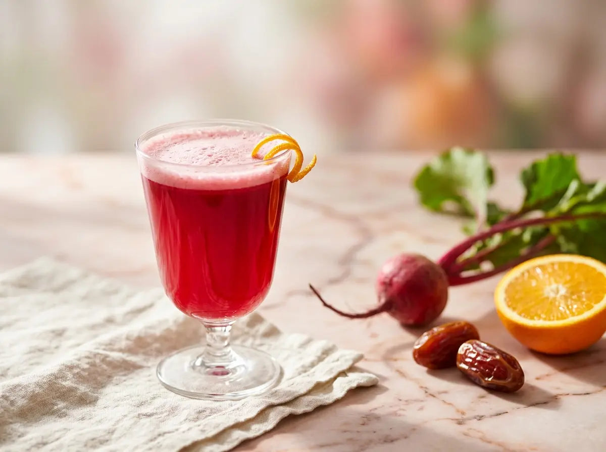Ruby beetroot-date drink — a jewel-bright cup that quietly lifts a child's iron (2–5 years)