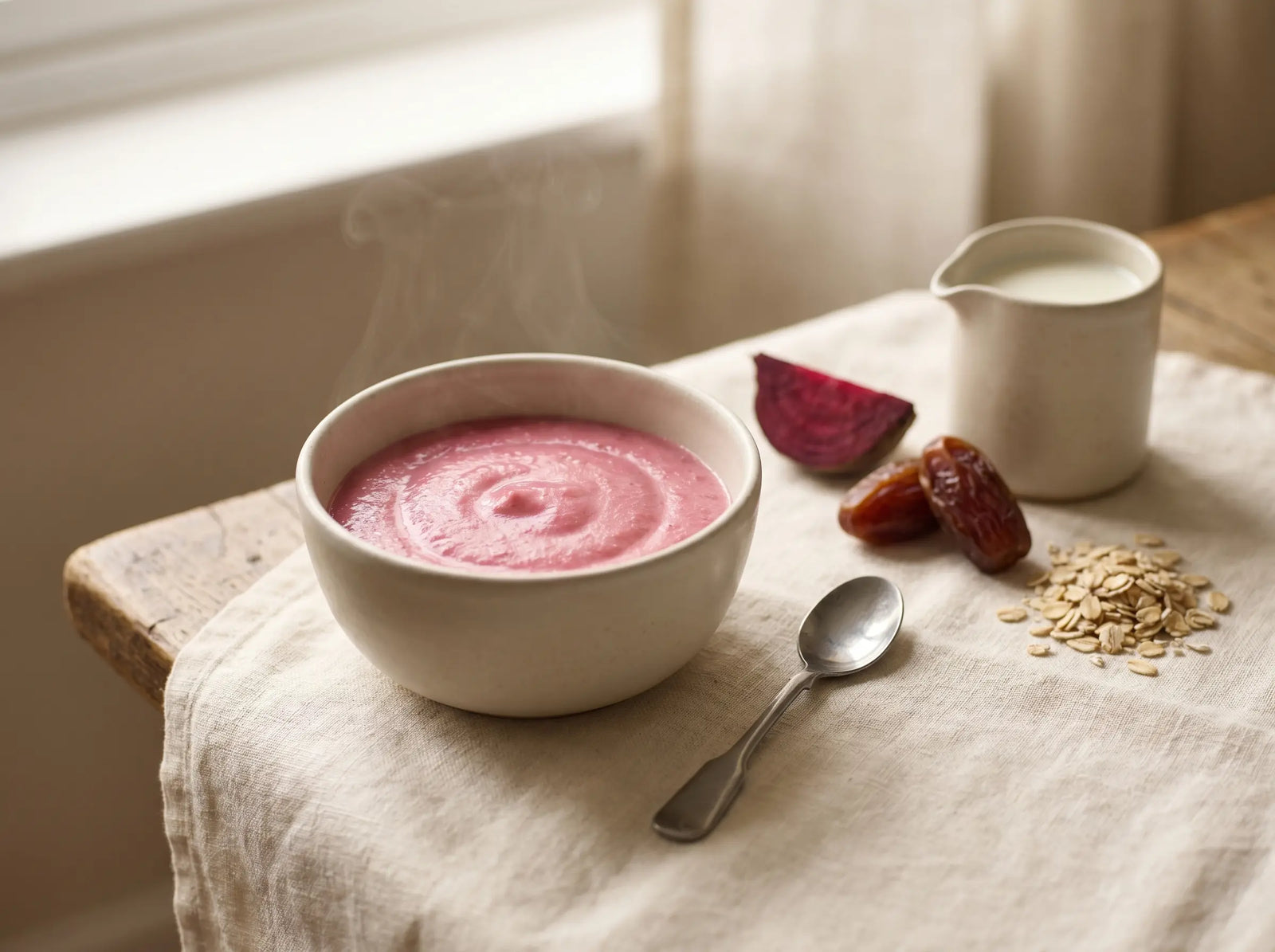 Beetroot & date iron porridge — a rosy bowl for energy and healthy blood (1–2 years)