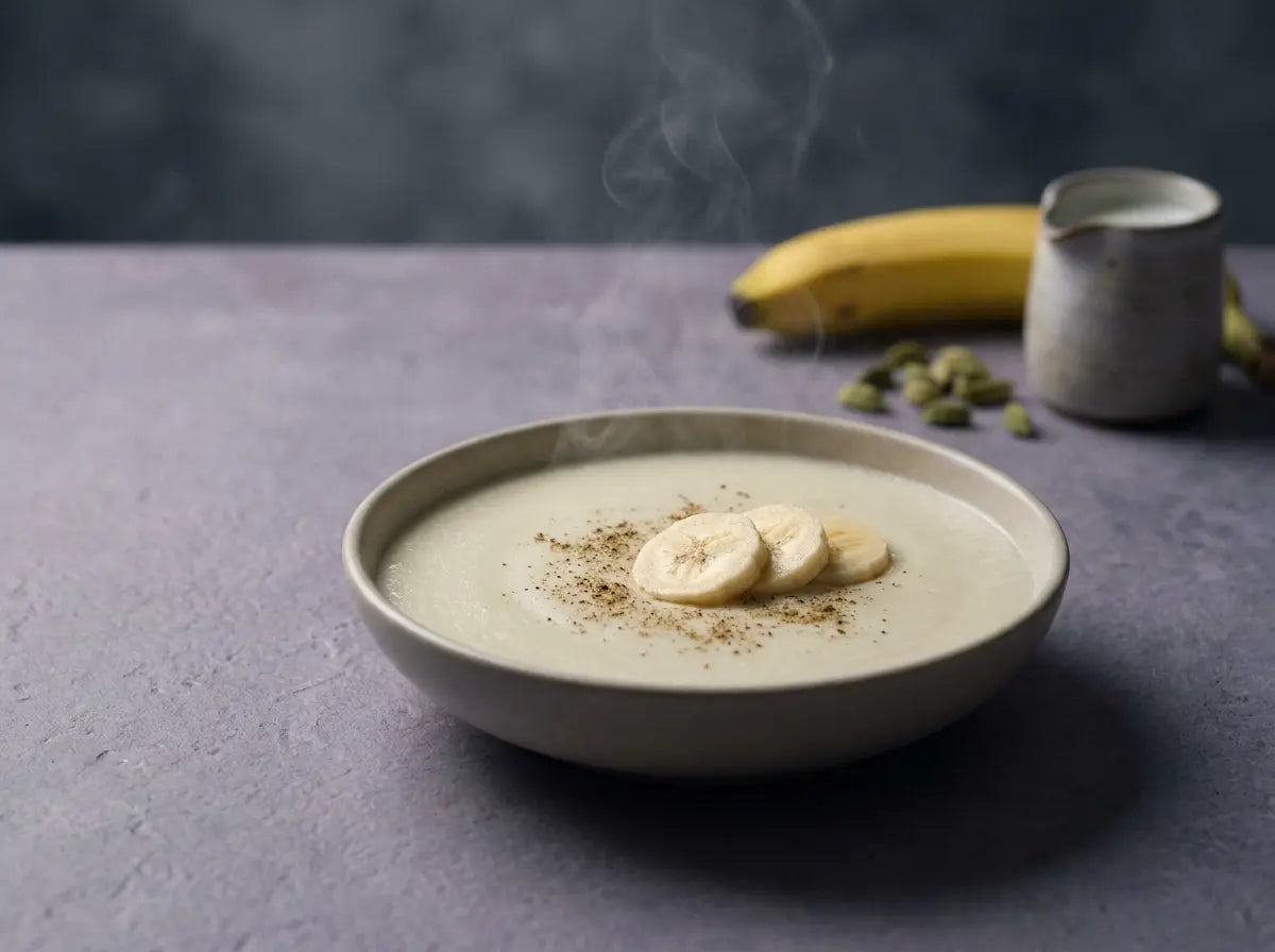 Cardamom-banana phirni — a soft, soothing little bowl for the bedtime fuss (2–5 years)