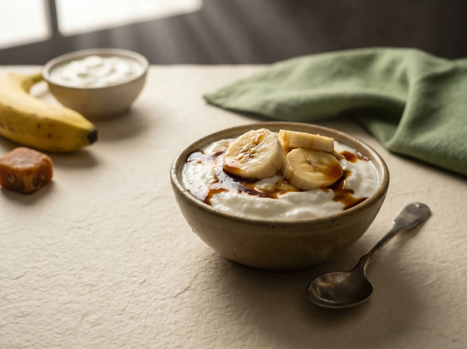 Curd & banana bowl — a cooling calcium snack for strong bones (1–2 years)