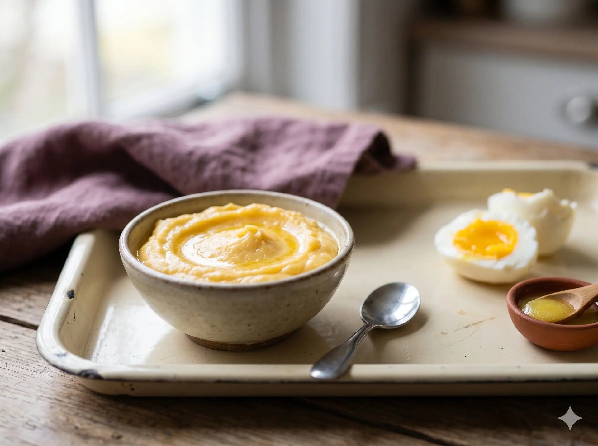 Egg yolk & ghee mash — a brain-building first food (6–12 months)