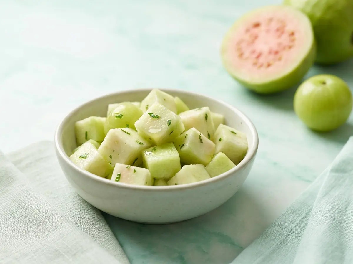 Guava-amla chaat cubes — a tangy vitamin-C bowl that out-snacks any candy (2–5 years)