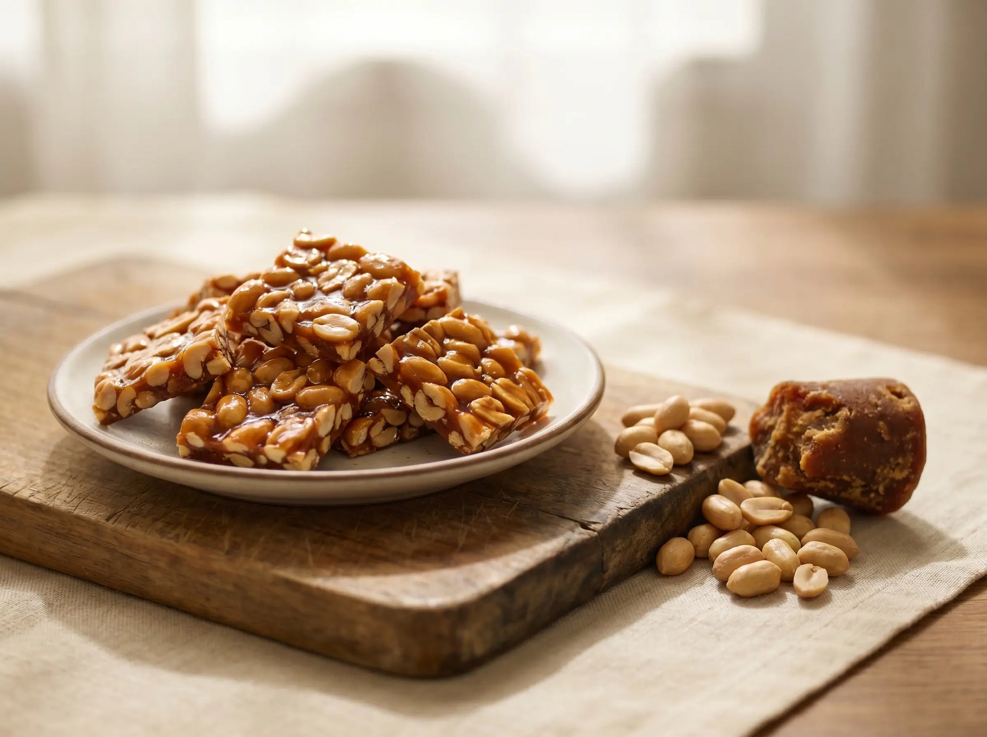 Jaggery & peanut chikki bites — an iron-and-energy snack children ask for (2–5 years)