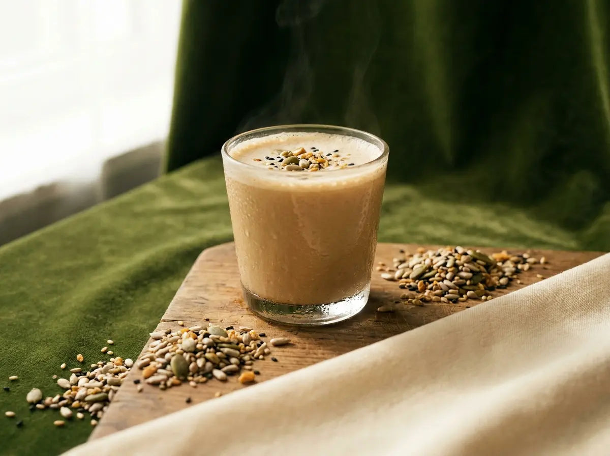 Mixed-seed milk — a small glass that quietly does a great deal (2–5 years)