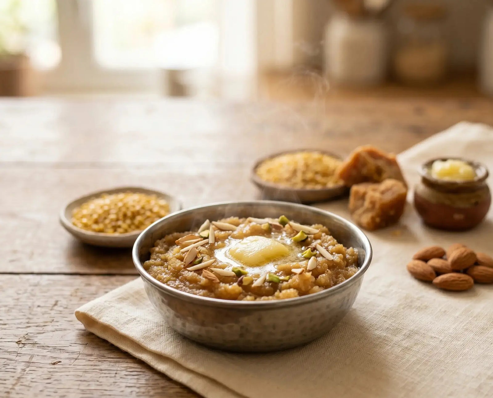 Moong dal halwa in ghee — the festive bowl that's secretly perfect for weight gain (2–5 years)