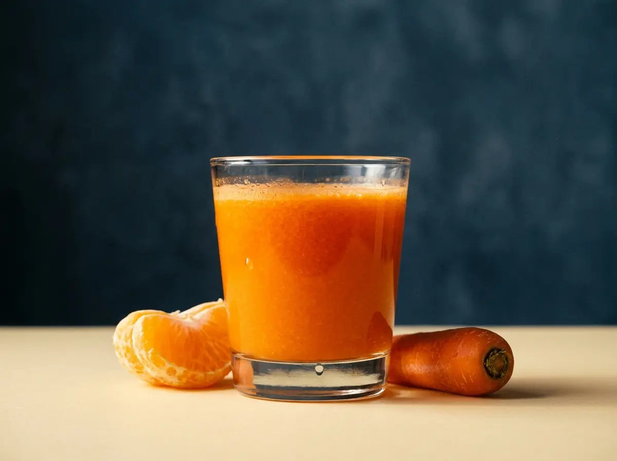 Fresh orange-carrot juice — a small vitamin-C boost for little immune systems (1–2 years)