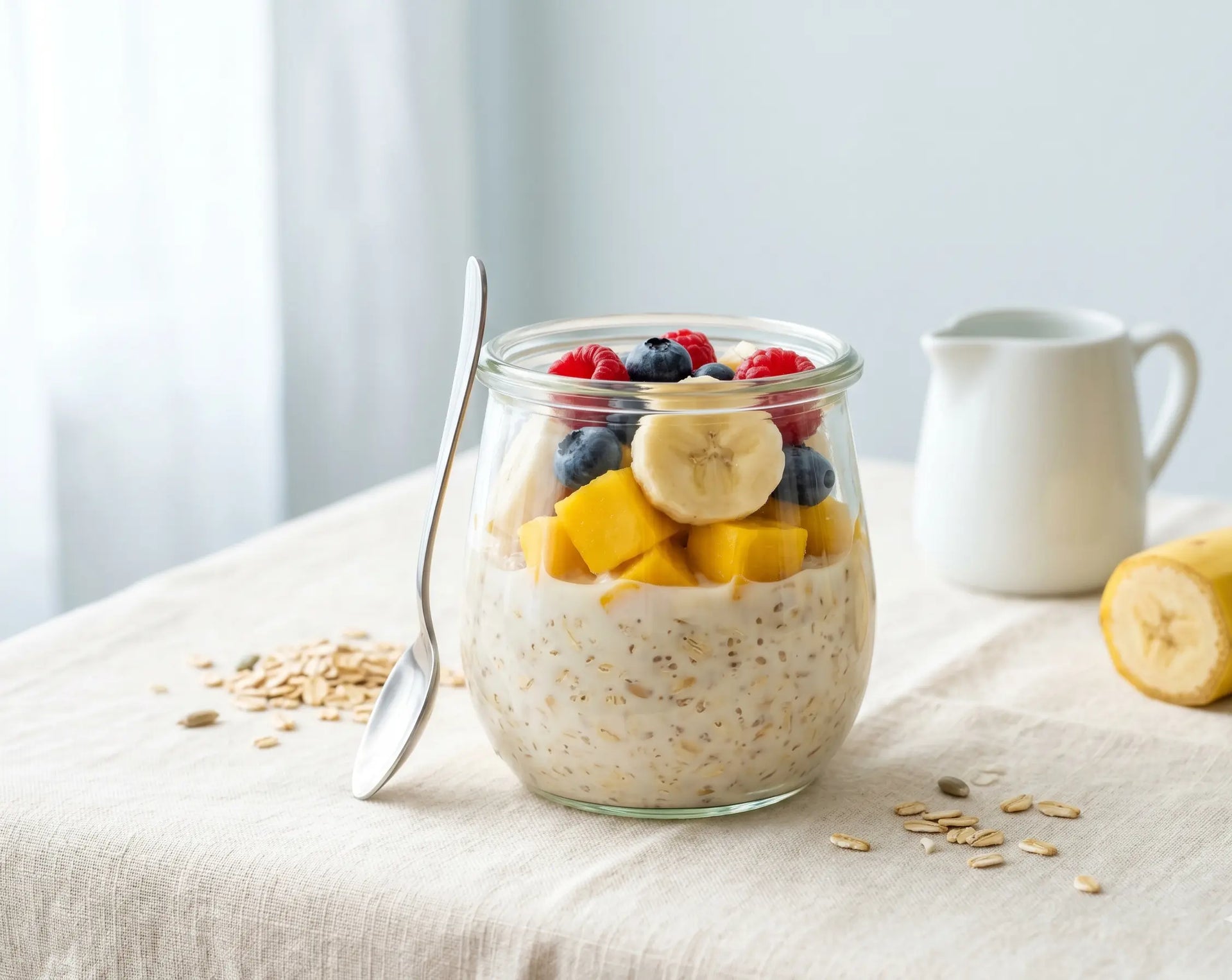 Overnight oats fruit pots — a ready-made breakfast for battle-free mornings (2–5 years)