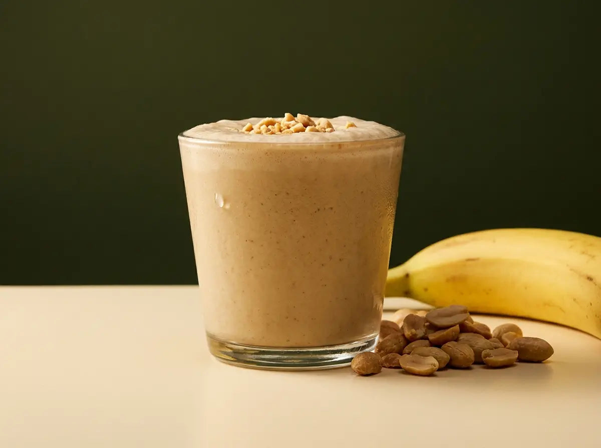 Peanut-jaggery-banana shake — a calorie powerhouse for healthy gain (2–5 years)