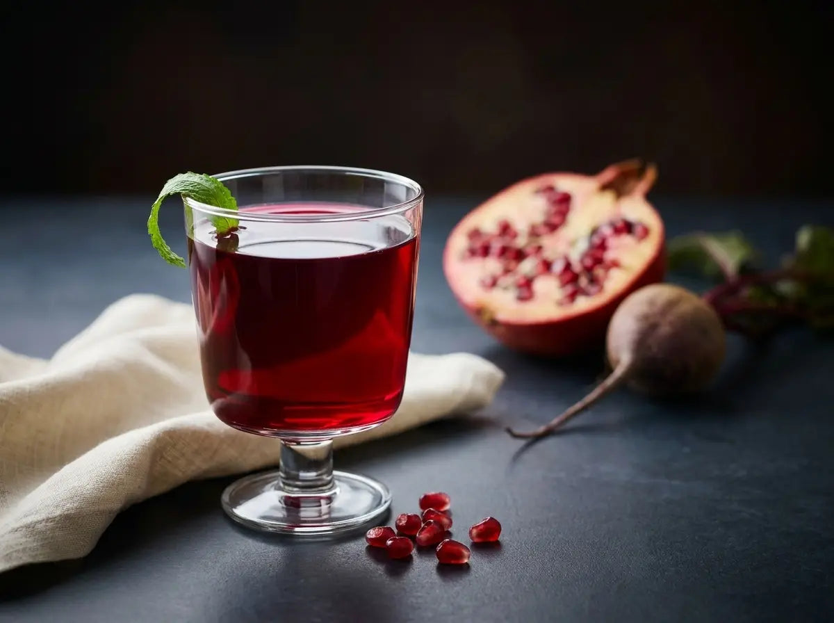 Pomegranate-beet ruby juice — a glass of jewels that builds iron and energy (2–5 years)