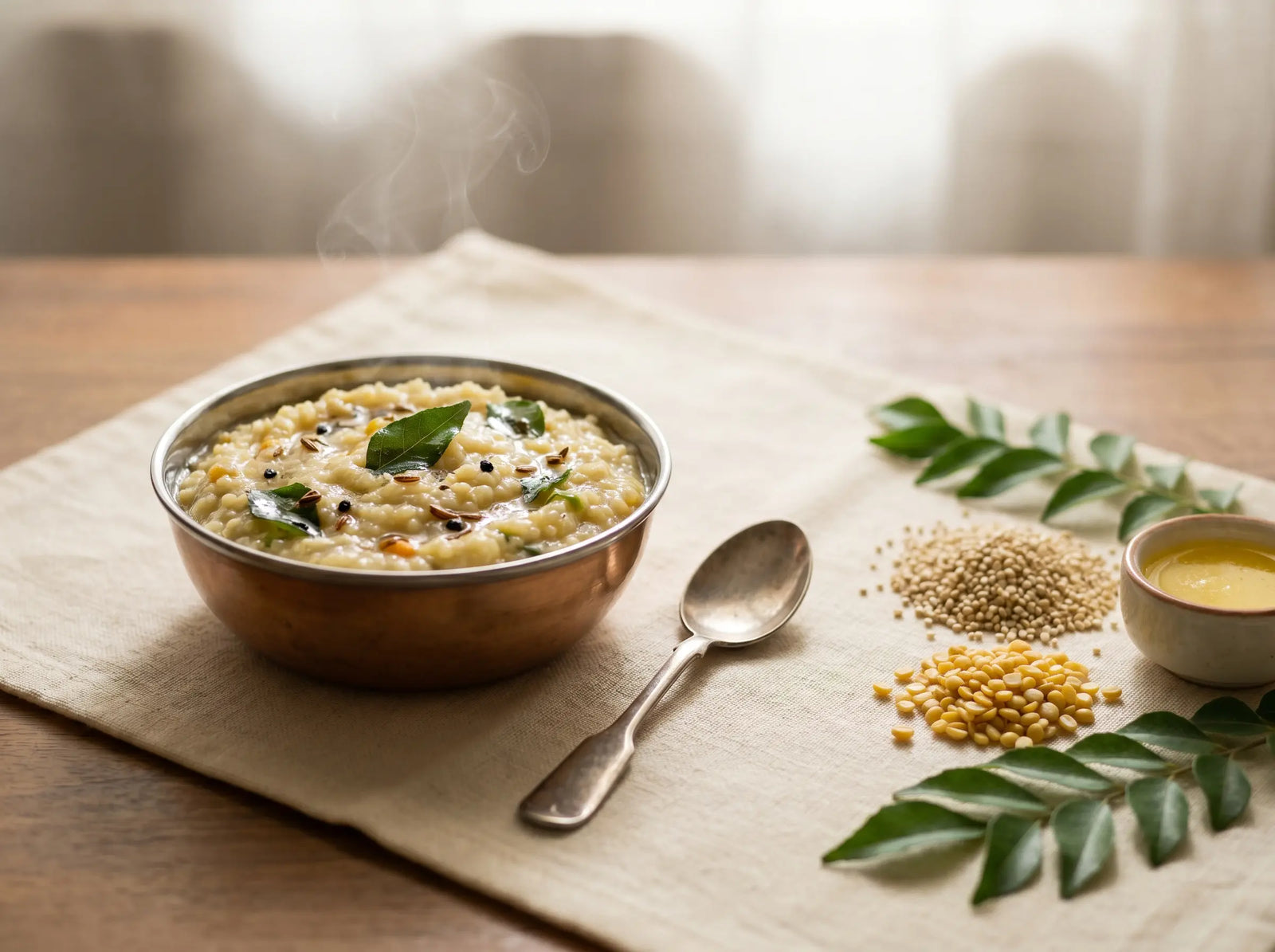 Quinoa & vegetable pongal — a complete-protein lunch for brain and focus (2–5 years)