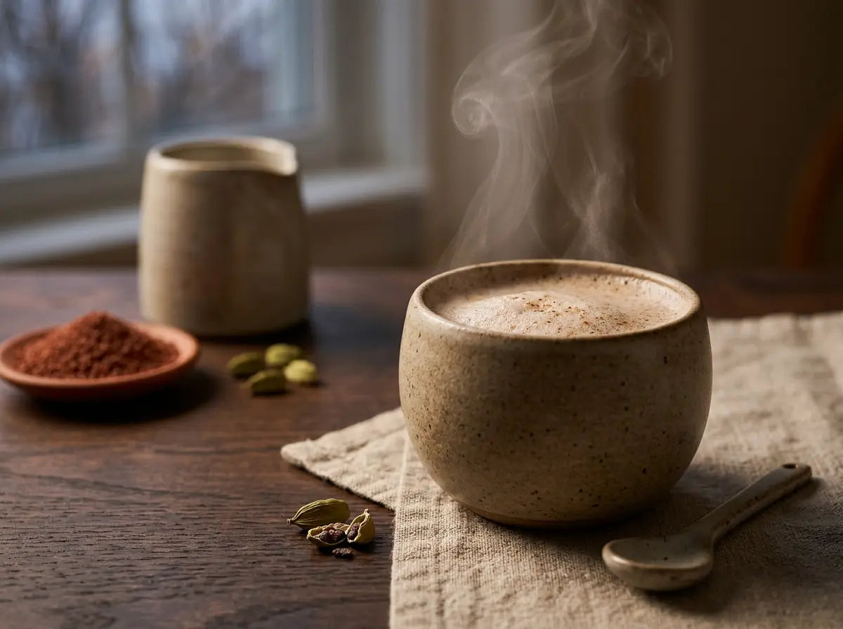 Ragi-cardamom bedtime malt — a warm, malty cup that calms little ones and quietly builds bones (2–5 years)