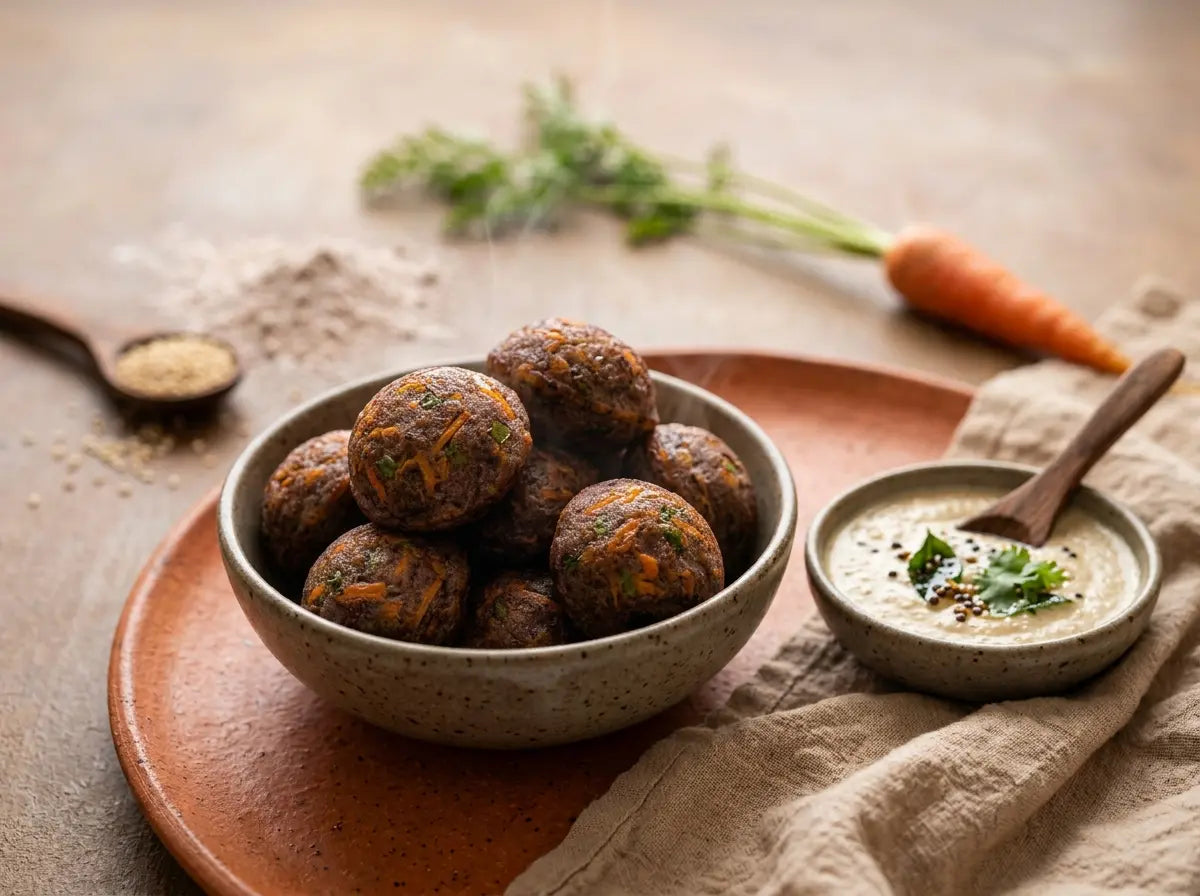 Ragi vegetable appe — golden dippable balls that pack a calcium punch into playtime dinner (2–5 years)