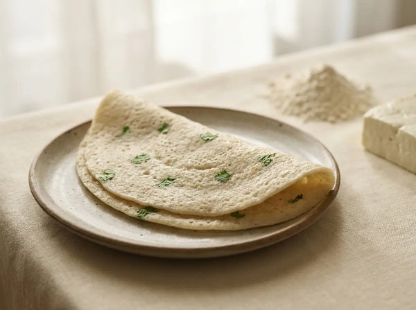 Rajgira & paneer cheela — a double-calcium savoury breakfast for bones (2–5 years)