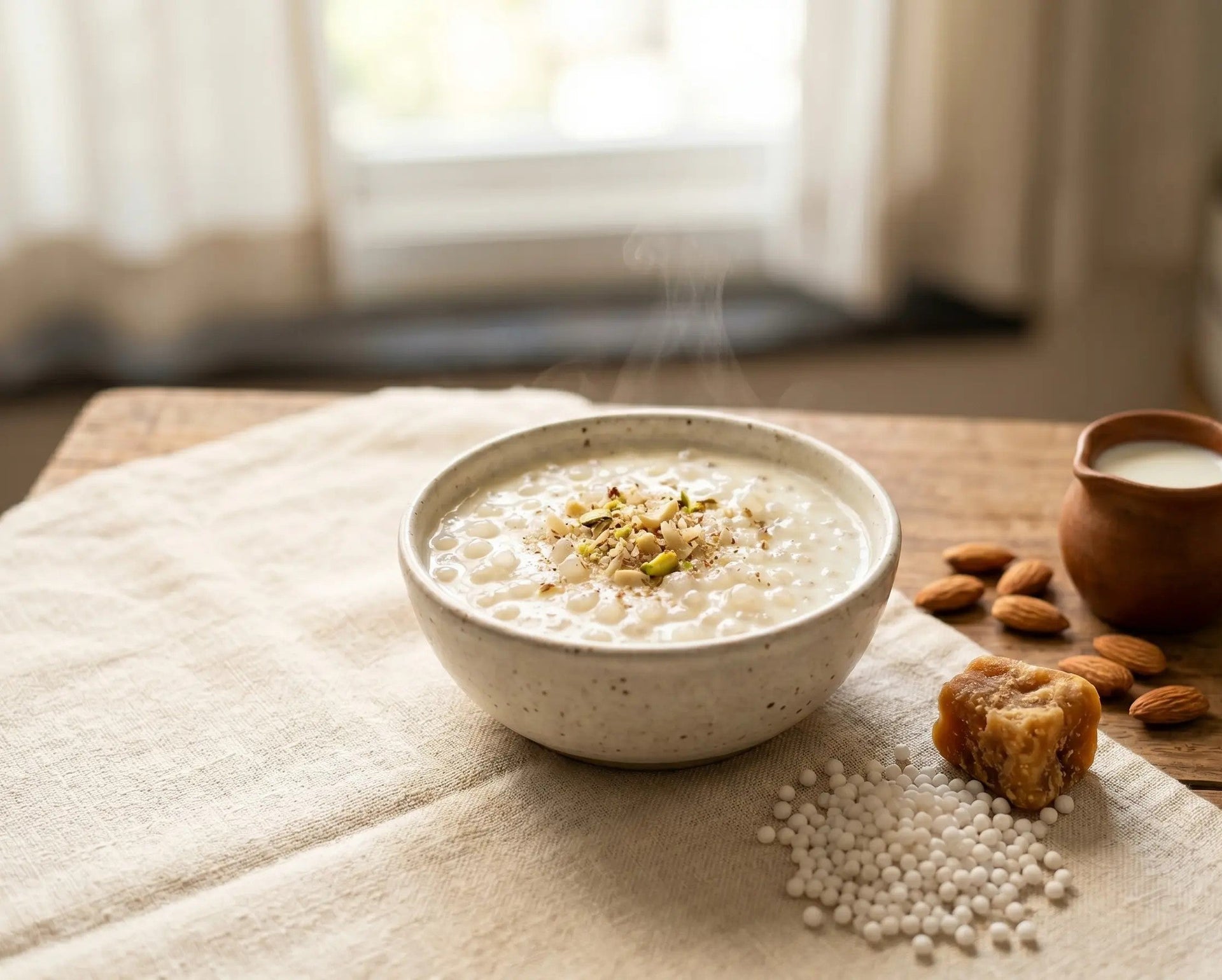 Sabudana kheer — silky, energy-dense bowl for healthy weight gain (1–2 years)