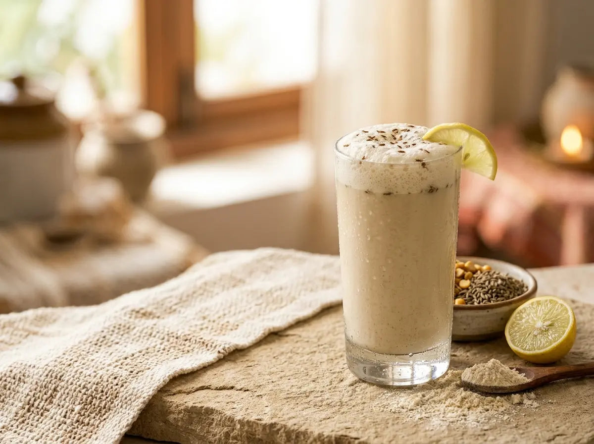 Sattu-jaggery cooler — the old summer drink that's secretly a glass of iron and protein (2–5 years)