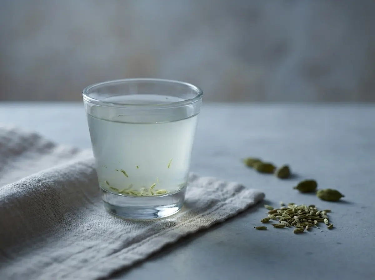 Saunf-cardamom cooler — a gentle fennel sip that calms a wound-up tummy and child (2–5 years)