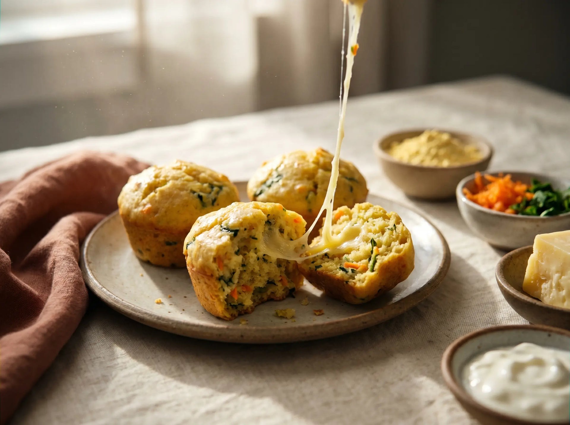 Savoury veg & cheese mini muffins — little portions a picky eater finds easy to say yes to (2–5 years)