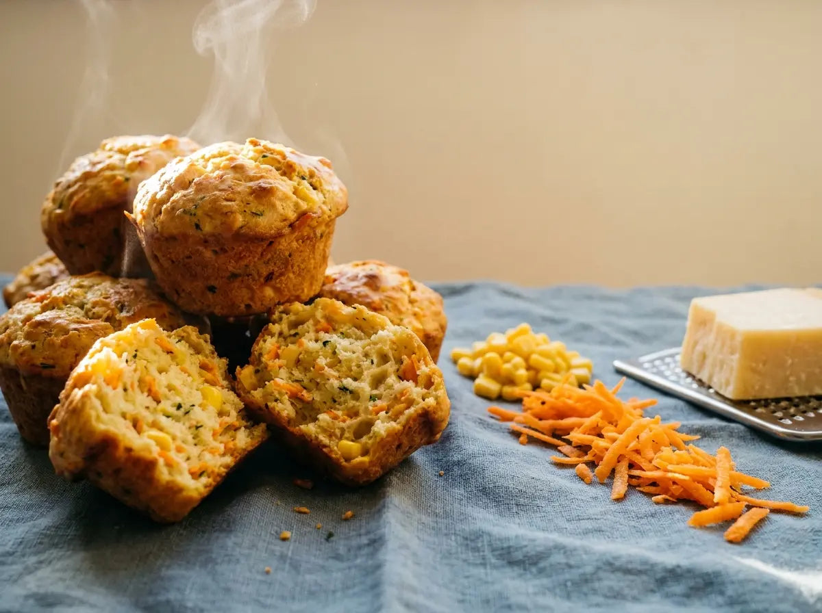 Savoury veggie muffins — structure for the all-day grazer (2–5 years)