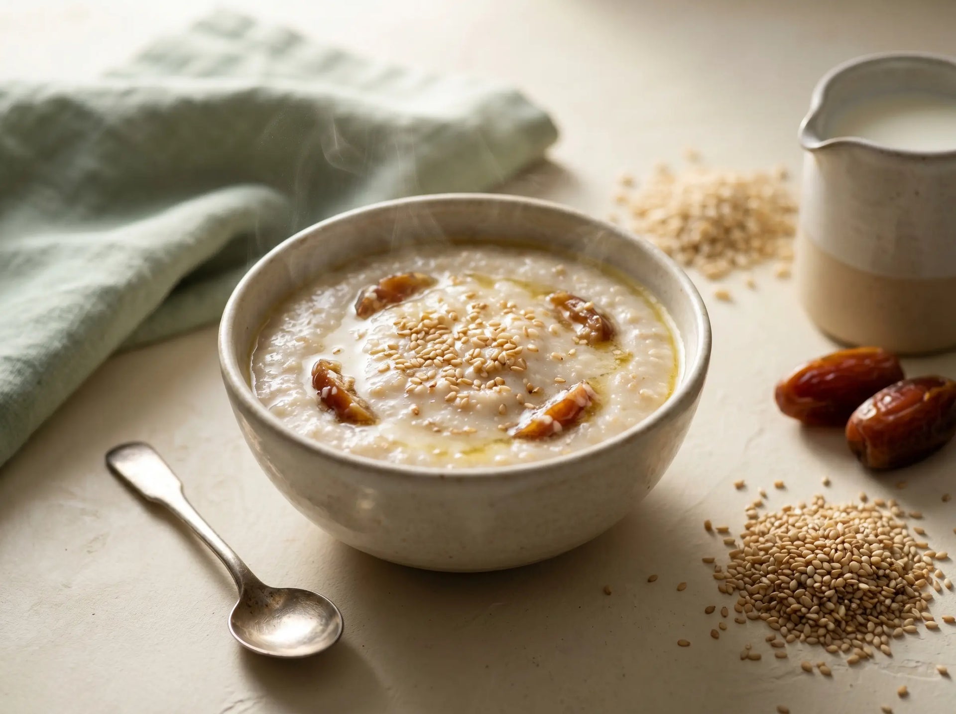 Sesame & date porridge — a calcium-rich first food for strong bones (6–12 months)