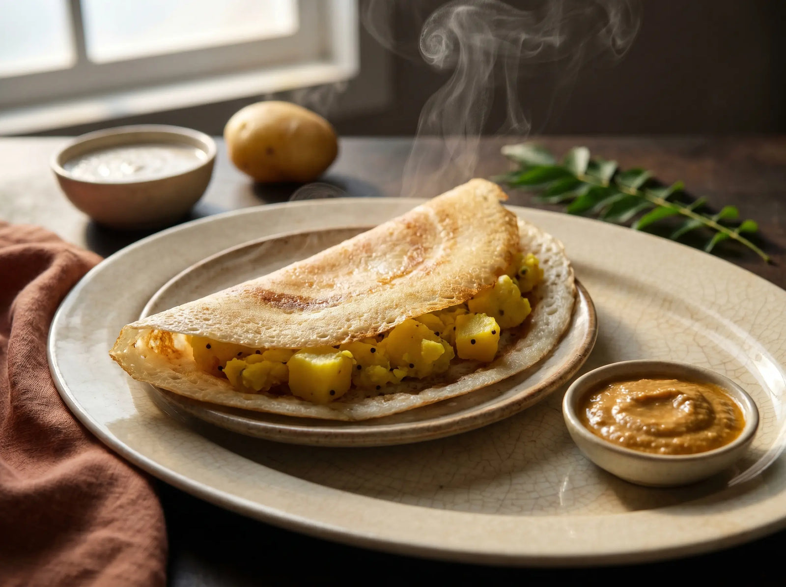 Soft masala dosa with hidden veg — a fun, foldable lunch picky eaters love (2–5 years)