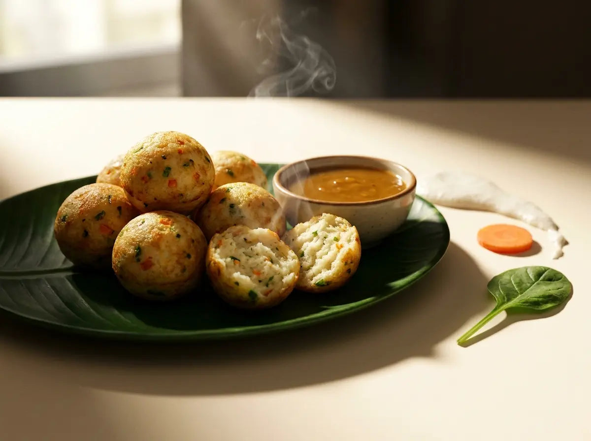 Soft veggie appe (paniyaram) — the fun round bites for the toddler tired of idlis and dosas (1–2 years)
