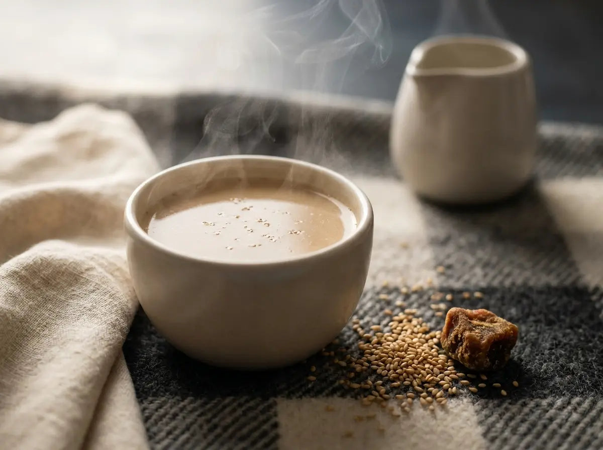Til-gud warm milk — a nutty winter cup that pours double calcium into little bones (2–5 years)