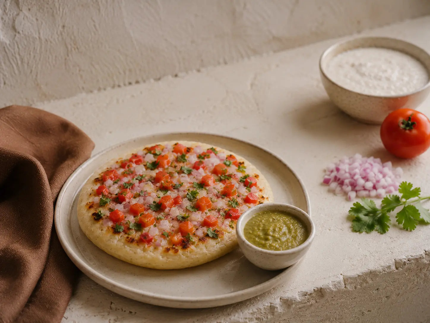 Soft vegetable uttapam — a colourful, hands-on lunch for fussy little eaters (1–2 years)