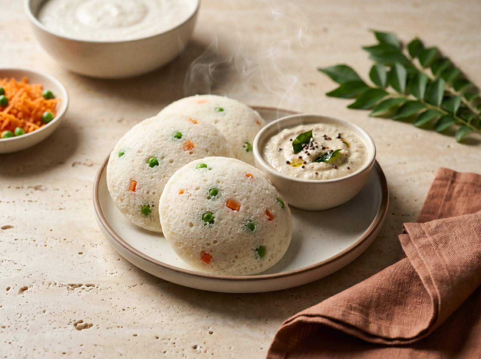 Vegetable & moong dal idli — soft, steamed, and a fail-safe for fussy eaters (2–5 years)