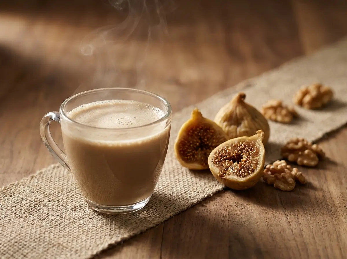 Walnut-fig milk — an omega-3 brain cup sweetened only by soft figs (2–5 years)